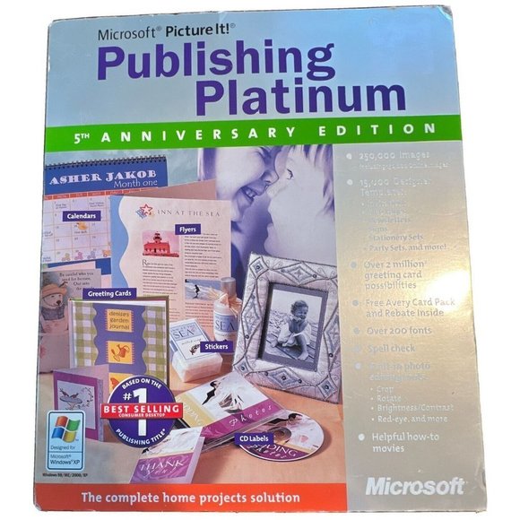 Microsoft Picture It Publishing Platinum 5TH Anniversary Edition Software - Picture 8 of 8